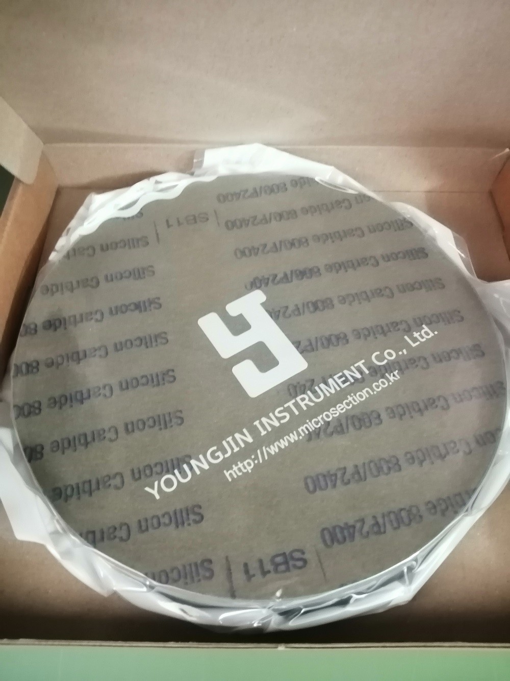 8” Disk Send Paper 800/P2400Grit PSA (50 sheet/ box), YoungJin